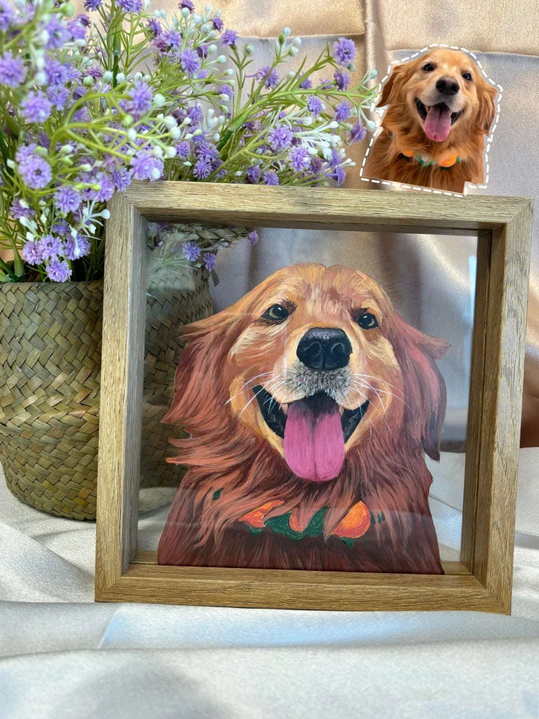 Custom Handprint Colored Pet Acrylic Portrait