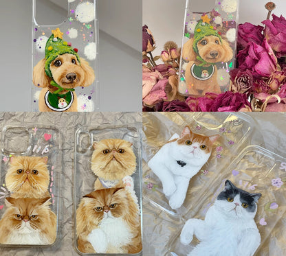 Hand Painted Acrylic Pet Phone Case Using Pet Photo iPhone Cases