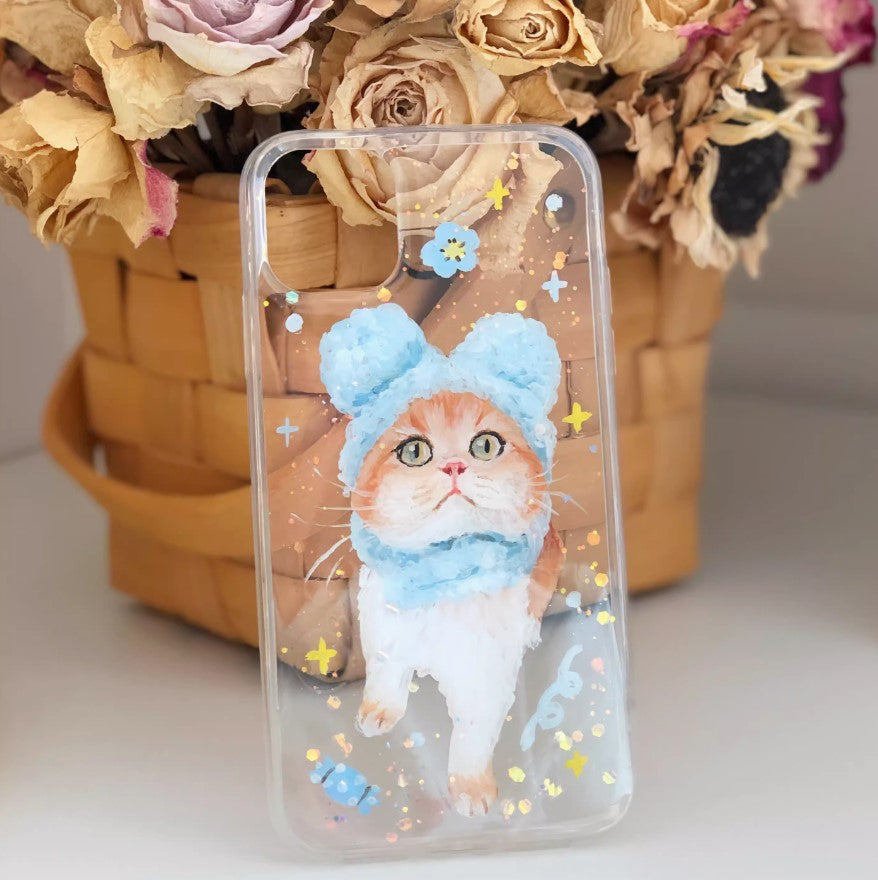 Hand Painted Acrylic Pet Phone Case Using Pet Photo iPhone Cases