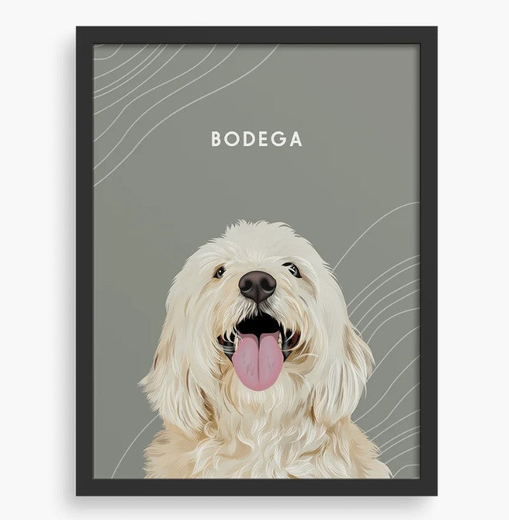 Custom Cockapoo Dog Painting One Pet Wall Portrait