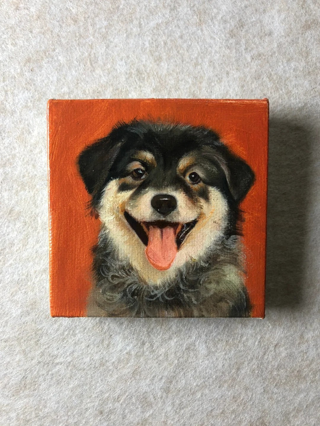 Hand Painted Custom Dog Oil Painting Pet Sympathy Remembrance Gift for Dog Lovers