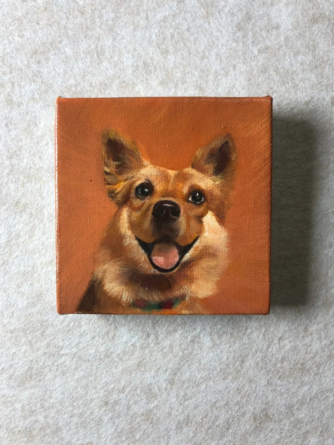 Hand Painted Custom Dog Oil Painting Pet Sympathy Remembrance Gift for Dog Lovers