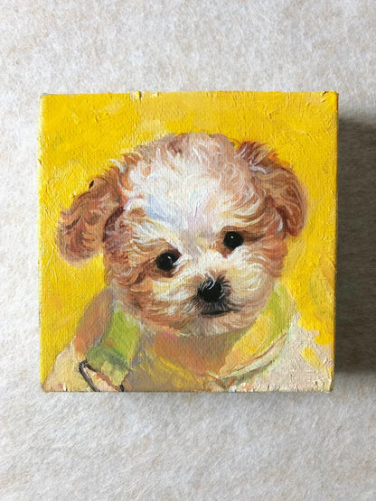 Hand Painted Custom Dog Oil Painting Pet Sympathy Remembrance Gift for Dog Lovers