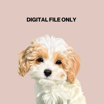 Custom Digital Pet Portrait Print Yourself