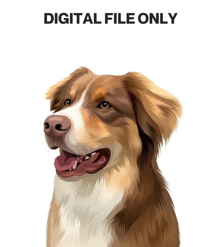 Custom Digital Pet Portrait Print Yourself