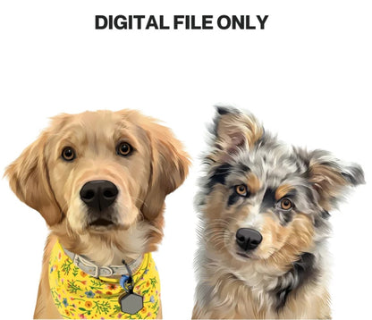 Custom Digital Pet Portrait Print Yourself