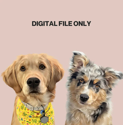 Custom Digital Pet Portrait Print Yourself