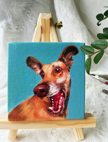 Hand Painted Custom Dog Oil Painting Pet Sympathy Remembrance Gift for Dog Lovers